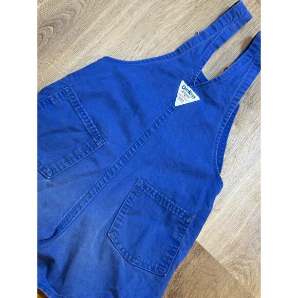 Vintage 90s Osh Kosh B' Gosh Blue Denim Unisex Childrens Short Overalls Size 5 - Picture 8 of 8